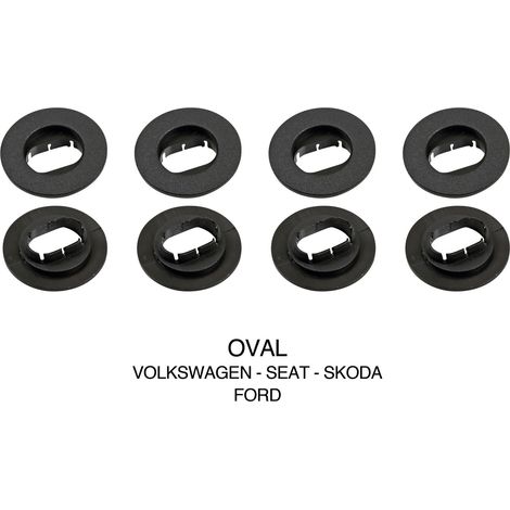 Set 4 clip fissaggio tappeti - Ovale - Volkswagen, Seat, Skoda, Ford