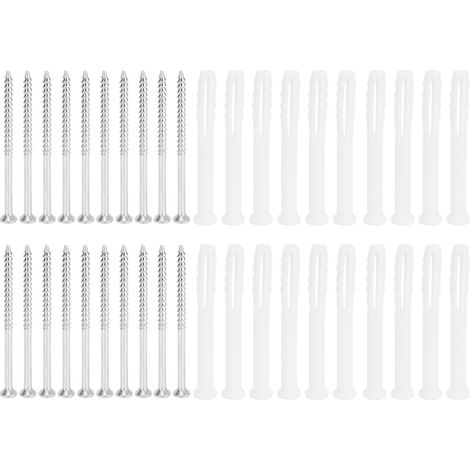 Kit de 20 vis à expansion pour fixation de meubles, ancres murales et cadres de placard (1/5)