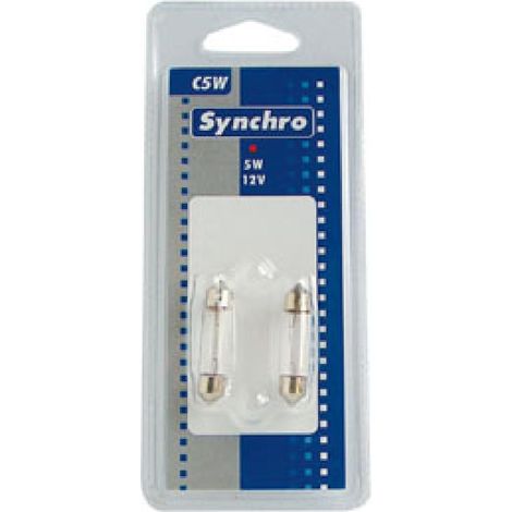 2 ampoules navette C5W 5W 12V