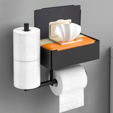 Support de Douche à Main Noir Support de Pommeau de Douche Laiton Support de Tête de Douche Montage Mural Support de Douchette Rectangle Support Douchette,noir (1/4)