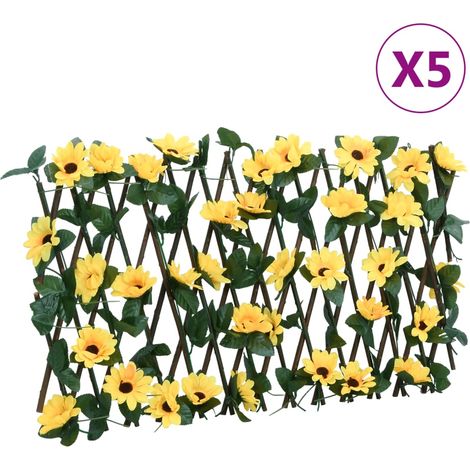 Rankgitter mit Künstlichem Efeu 5 Stk. Erweiterbar 180x20 cm