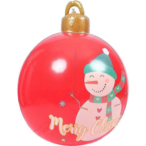 Boule de Noël gonflable géante en PVC, boule de Noël gonflable et décorée réutilisable (1/5)