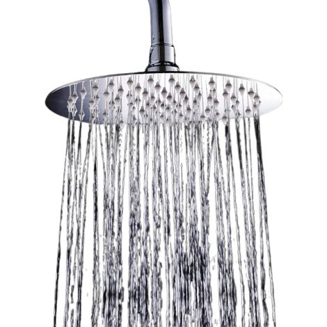 Pommeau De Douche - Acier Inoxydable 304 - 20 cm Diamètre Ronde - Haute Pression Économie D Eau - Pour Salle De Bain - 1 Pièce