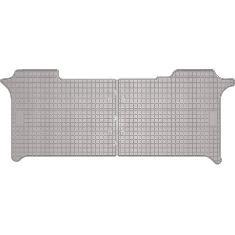 Alfombrillas de goma para coche: Mercedes Crafter II furgoneta de reparto, segunda fila (2016-) - color gris a juego.