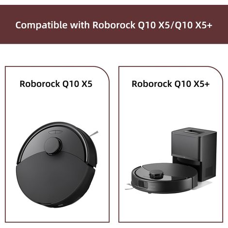 Zubehör Ersatz Kompatibel für Roborock Q10 X5/X5+ Saugroboter  1 Hauptbürste, 4 Filter, 4 Seitenbürsten, 4 Mopp Wischtücher, 12 Staubbeutel (1/5)