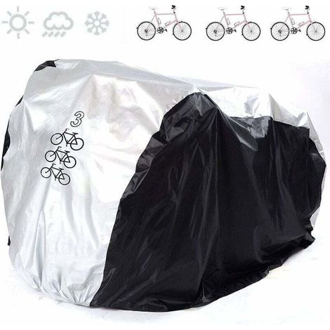 Housse de vélo extérieure étanche L (pour 3 vélos) – Protection UV, anti-poussière et imperméable pour vélo, vélo de route, VTT ou trottinette (1/5)