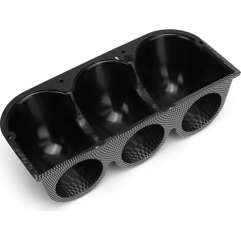 Cache de tableau de bord extérieur en fibre de carbone de 52 mm (2 pouces) à trois trous pour modification automobile (1/5)