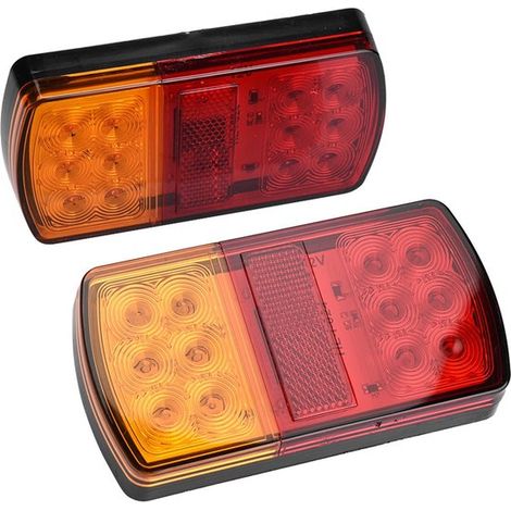 für 12V Anhänger Rücklicht Bremslicht LED Lampen, 12 LED Blinker, Unterwasserboot (1/5)