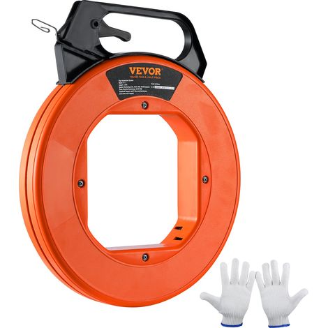 Aiguille Électricien 73,2 m Tire Fils Électrique en Acier Extracteur Tirage Fil Câble Flexible 3 mm avec Boîtier en Plastique Poignée Robuste Gants pour Murs Conduits Électriques Non Conducteur (1/5)