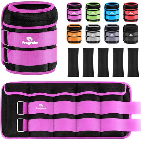 Poids Cheville Ajustables, Poids Poignet, 1-1,5/2/3/4/5/6/8/10 KG par Paire (1/5)