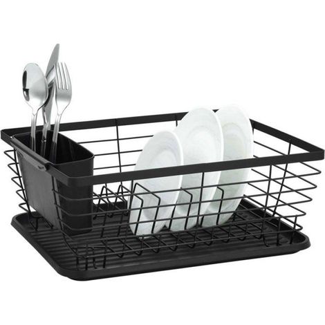 Égouttoir À Vaisselle - Structure Métallique Thermolaquée - Pour Cuisine Compacte - 36,3 X 30,2 X 14,5 Cm - 1 Pièce (1/5)