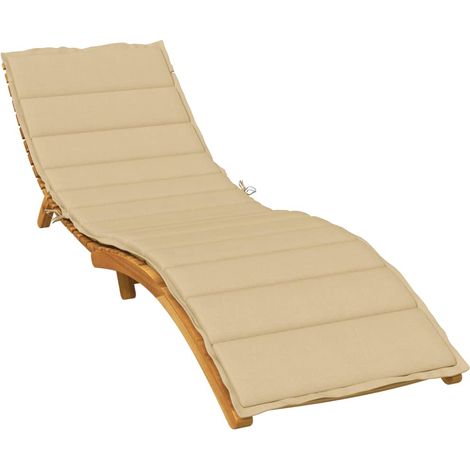 Sonnenliegen-Auflage Melange Beige 200x70x4 cm Stoff (1/5)