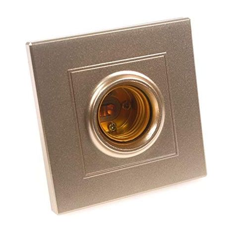 Quadratische E27-Fassung (Standardgröße 86) mit goldfarbener Oberfläche – Adapter für Glühbirne und Polycarbonat-Leuchte (250 V Wechselstrom) – Umrüstzubehör für Wandleuchte (1/3)