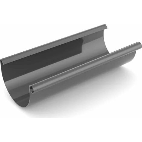 Gouttière Graphite 2m, Système d'Évacuation des Eaux, Gouttière PVC (1/2)