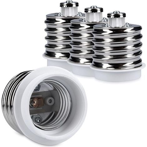 4x socket adapter - E40 to E27 socket converter - E27 base lamp holder adapter for halogen LED bulbs (1/5)
