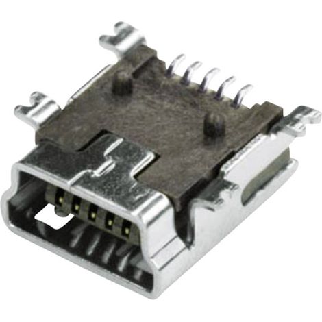 Einbaubuchse Mini USB Buchse, Einbau horizontal MUB2B5SMD 1 Port MUB2B5SMD econ connect Inhalt: 1 St