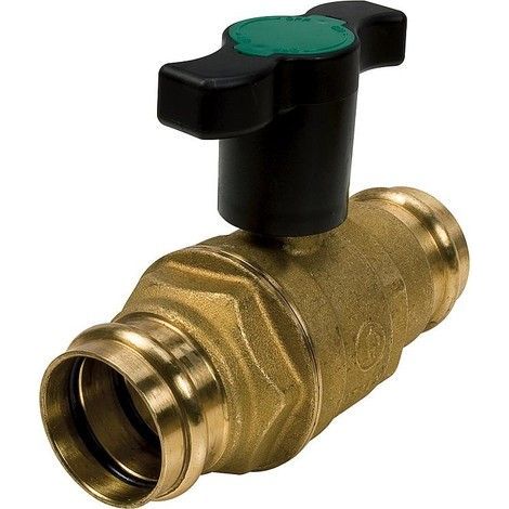Robinet à boisseau sphérique à sertir DN 20 22 mm, manette à ailette certifiée DVGW (1/5)