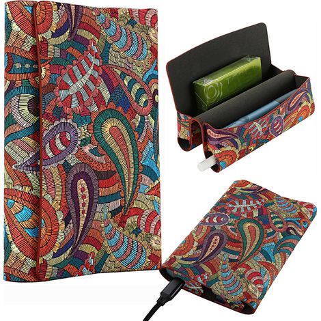 Étui JeiibrZui - Compatible avec Iluma I One - Étui de protection en cuir PU avec aimant - Rouge - Étui de transport pour cigarette électronique et accessoires (1/5)