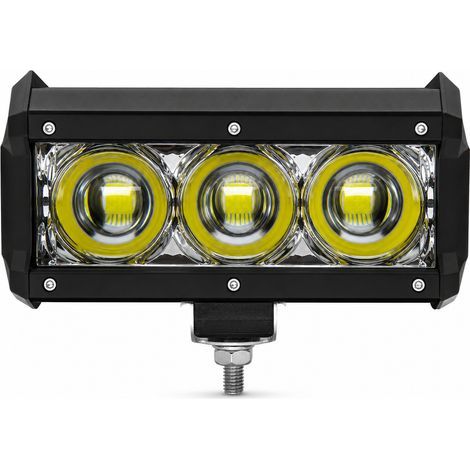 Luz auxiliar LED de 3 lentes para moto y scooter, 30 W, luz blanca y amarilla, 3 cables (1/5)