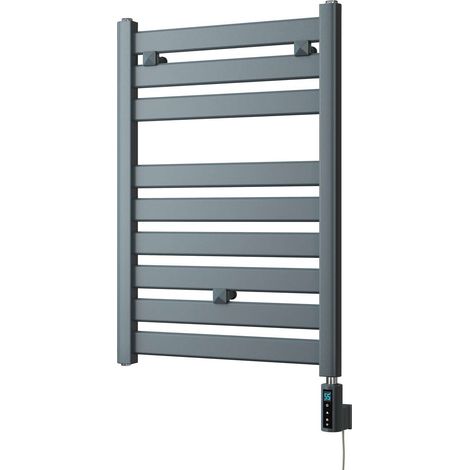 Capri - Anthracite Electric Towel Rail H719mm x W500mm Straight 300w Thermostatic WIFI (1/3)