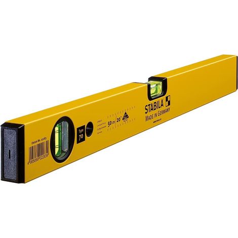 Stabila Type 70, 50 cm 2283 Leichtmetall-Wasserwaage 50 cm 0.5 mm/m