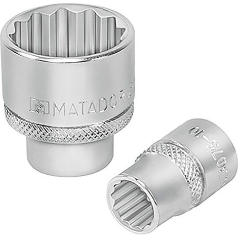 Steckschlüssel-Einsatz, 12-kt., 10 mm (3/8"): 12 m (1/4)