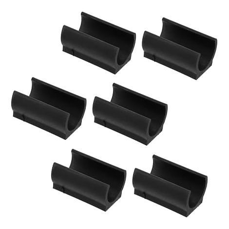 Tapis de trampoline - Protège-pieds de chaise - Pour trampolines - Embouts de barre de trampoline - Coussinets - Pieds de table noirs - Plastique noir (1/5)