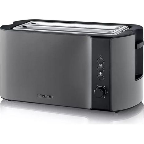 SEVERIN AT 9341 Langschlitztoaster 4 Scheiben 1400W dark inox