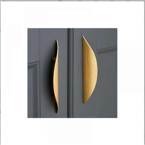 Poignée Meuble - Poignée Tiroir En Alliage De Zinc Doré - Distance Entre Trous 32 mm - Pour Armoire Tiroir Porte - 2 Pièces (1/5)