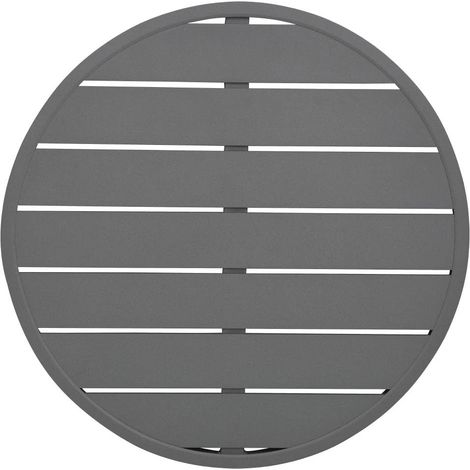 Plateau de table rond en aluminium gris foncé 580 mm - Plateaux de table pour jardin, cuisine et salle à manger d'intérieur et d'extérieur FX037 (1/5)