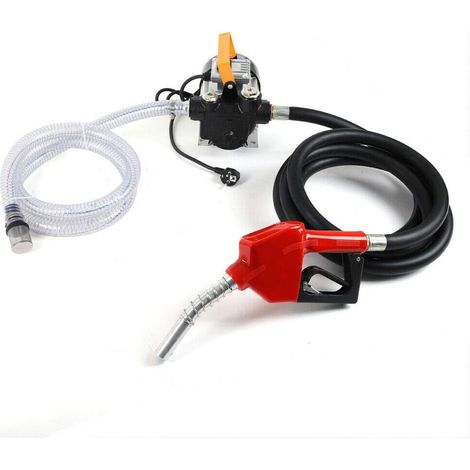 Pompe à diesel - 230 V, 550 W - Pompe à carburant auto-amorçante - Pistolet automatique, 60 l/min - Station d'essence mobile