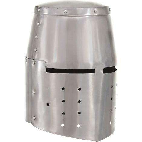 Teenpull – Mittelalterlicher Ritterhelm Antik Replik LARP Silbern Stahl (1/5)