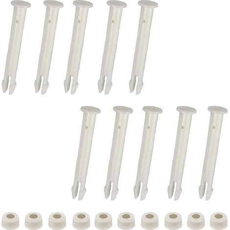 10 x Plastic Pool Seal Pins & Rubber Seals - Replacement Connector for Frame & Intex Pool (2.75") (1/5)