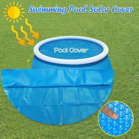 Bâche Solaire Rond - 244 Cm - Pour Piscine Hors Sol - Protection Contre Les Feuilles Et La Saleté - Réduction De L'Évaporation - 1 Pièce (1/5)