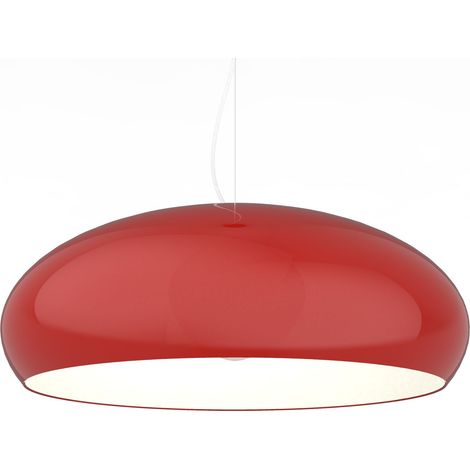 LUMICOM ATOMIC Sospensione, 1xE27, max 42W, metallo, rosso lucido/bianco, D.60cm (1/3)