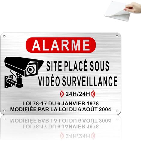 Panneau Site Sous Vidéo Surveillance 22x15cm - Autocollant Sécurité (1/5)
