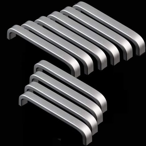 Poignée de Meuble Cuisine Inox Porte Cuisine Poignet Tiroir en Aluminium Bâton Exterieure Avec 20 Vis Pour Armoire Porte Placard-10 (1/4)