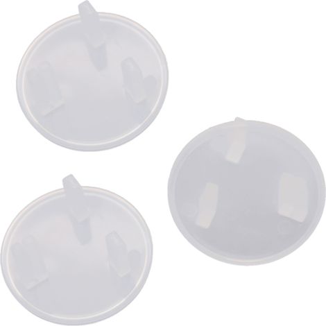 Tapa de enchufe de 3 orificios de ABS, protección de seguridad infantil, resistente al polvo y la humedad, para el hogar (1/5)