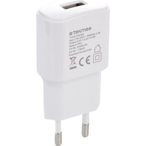 Chargeur Mural - TEKMEE - Universel - 2A - Compact - Résistant (1/3)