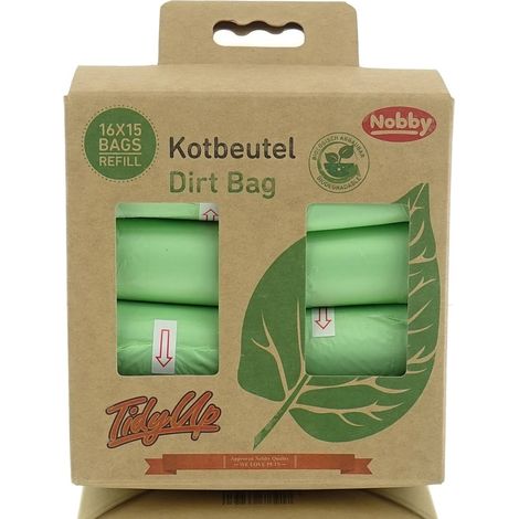 Nobby® Hunde TidyUp Kotbeutel Grün biologisch abbaubar 16 Rollen á 15 Beutel