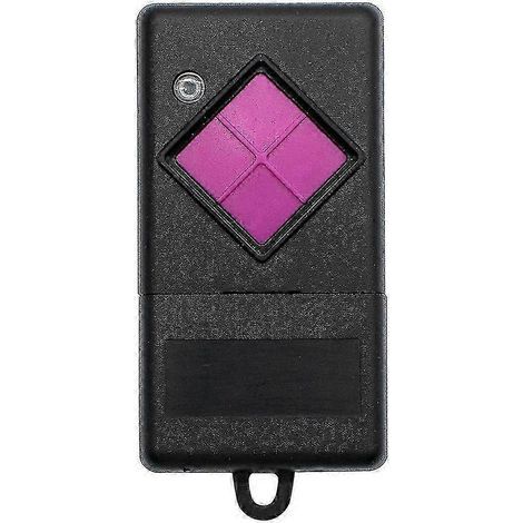 Télécommande Dickert MAHS433 compatible avec MAHS433-01 et MAHS433-04, 433,92 MHz, bouton rose, LED orange, émetteur de garage, Walkbee Black (1/4)
