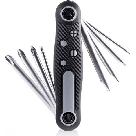 Tournevis Multifonction 8 En 1, Tournevis Multifonction Acier CRV Chrome Vanadium Professionnel À Triple Axe Embouts Précision (1/5)