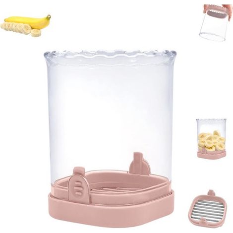 1 pièce - Trancheuse à fruits - rose - Trancheuse amovible - Trancheuse à légumes - Hachoir à légumes - Trancheuse à fruits - Hachoir à fruits - Râpe - Tranchez facilement les fraises grâce à sa lame (1/5)