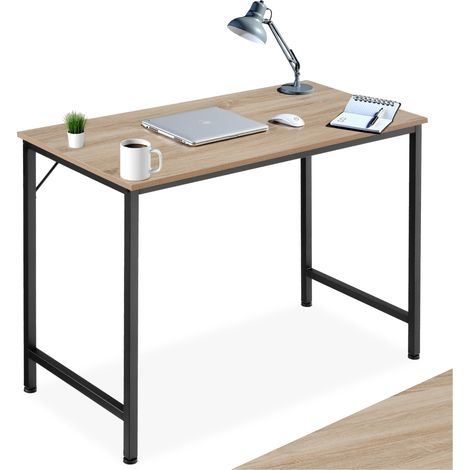 Bureau style industriel en panneau aggloméré bois clair