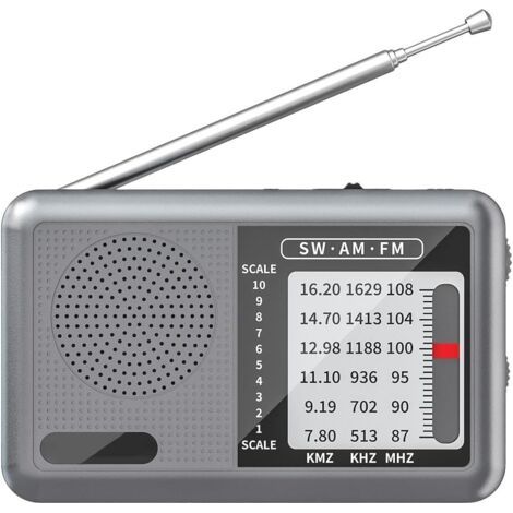 Radio Portable Am FM,Radio Portable Pleine Bande, Radio météo Portable Rechargeable FM Radio à Ondes Courtes, Équipement Audio, Excellente réception, Prise pour écouteurs, Radio à Transistor pour Les (1/5)