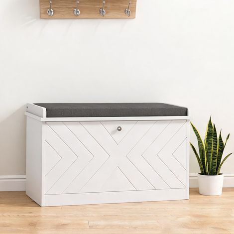 Console bianco en mDF Truciolato 80 x 26 x 44,5 cm (1/5)