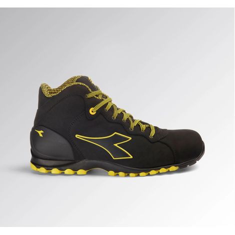 Diadora – Bottes de sécurité montantes S3S FO HRO SR – Cuir nubuck hydrofuge – Embout aluminium 200J – Semelle anti-perforation K-SOLE – Pointure 40 – Noir (1/5)