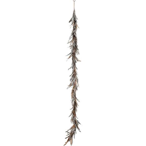 Guirlande de Noël "Plumes Déco" 160cm Argent