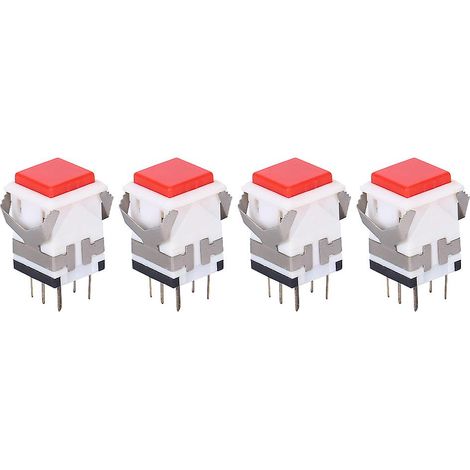 50 interrupteurs à bouton-poussoir autobloquants à 6 broches : bouton rouge 12 V stable et de précision (1/5)