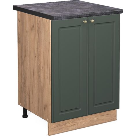 Mobiletto base cucina Fame-Line, Verde-oro rustico, 60 cm , PL Antracite, Vicco (1/5)